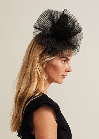 Phase Eight Freeform Flower Hats Black USA | 9146075-SD